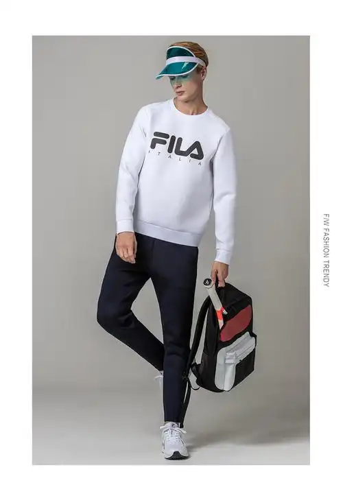fila斐乐卫衣男2018冬季新品舒适潮流休闲运动上衣针织套头衫男