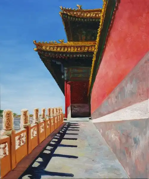 卜珍俊故宫系列油画之《午后金殿》