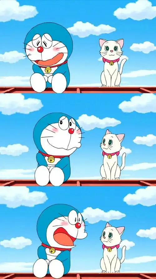 哆啦a梦动漫拼接手机壁纸