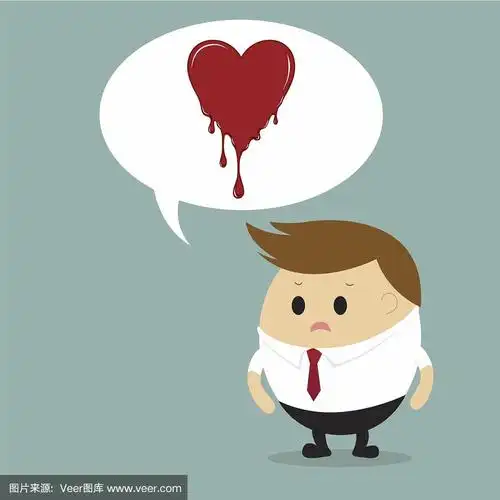 心流血的商人矢量