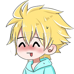 图怪兽原创元素卡通表情包男孩黄发吐舌头调皮