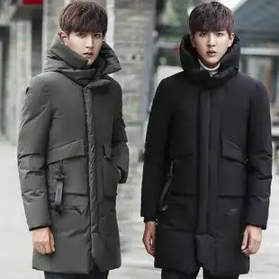冬季棉衣男中长款韩修身棉袄外套男青年加厚棉服男冬装男式棉服大
