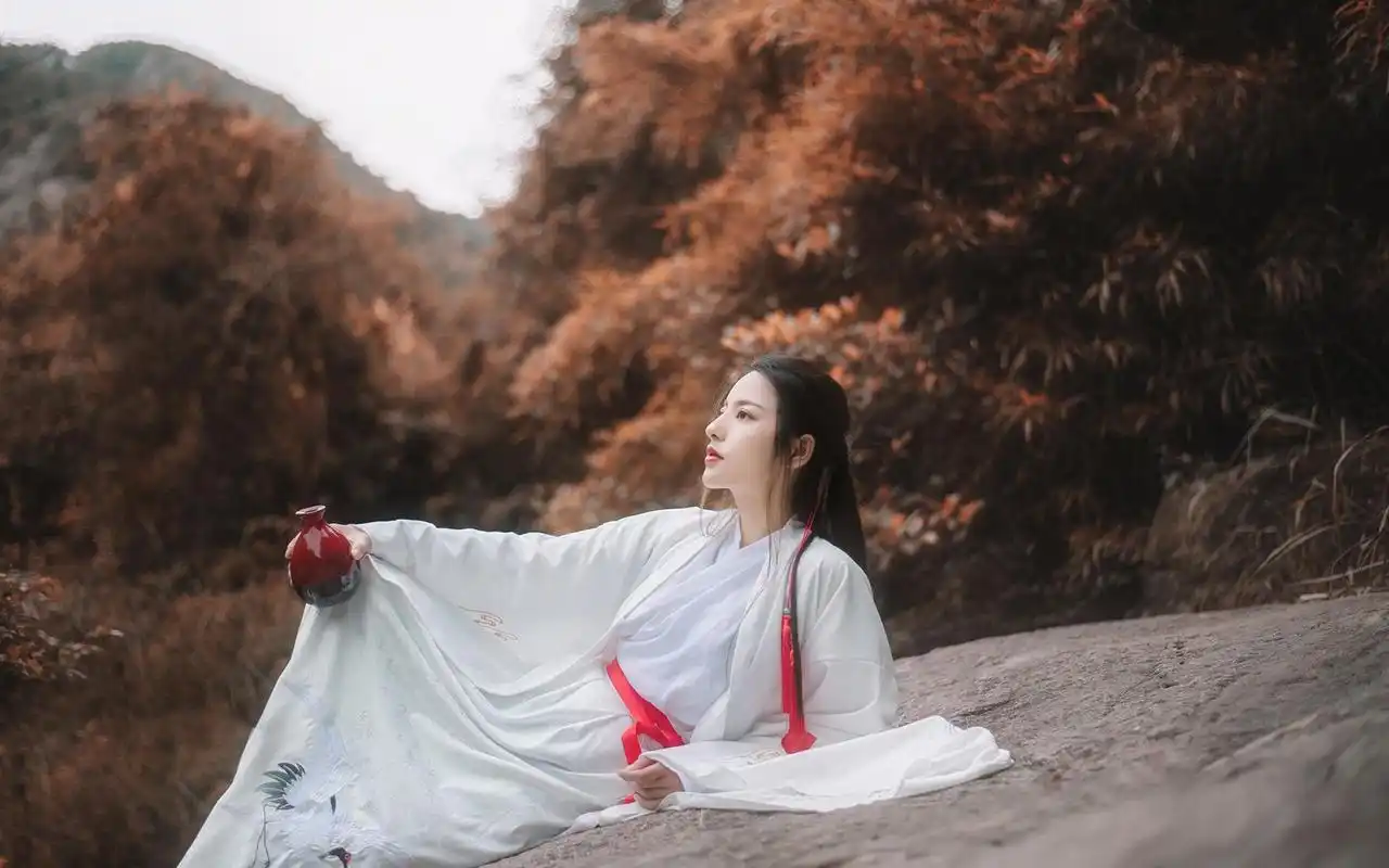 古风美女率性写真电脑壁纸图片