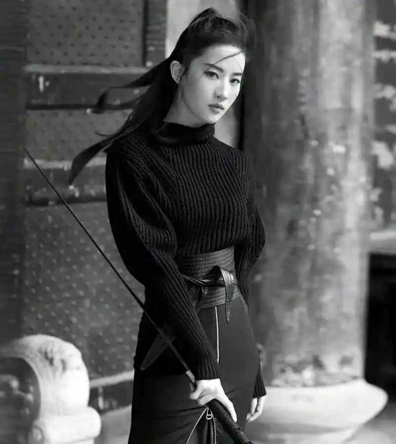 刘亦菲姐姐高马尾装扮