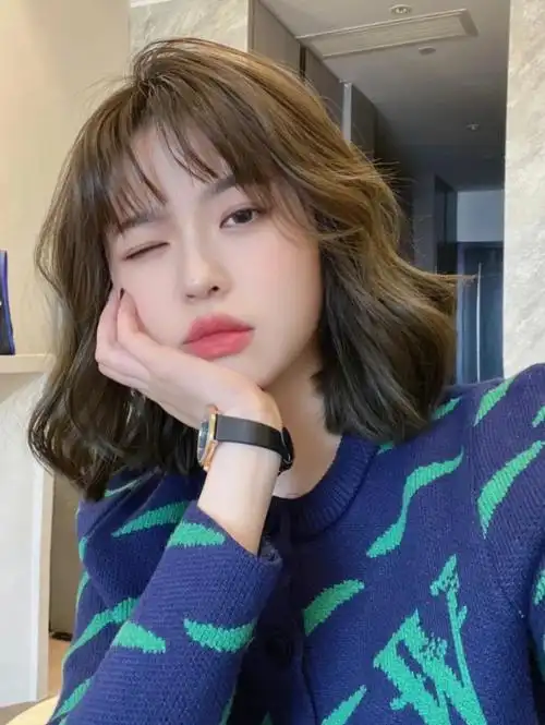 短发烫法式卷真的绝少女甜美感蓬松显脸小