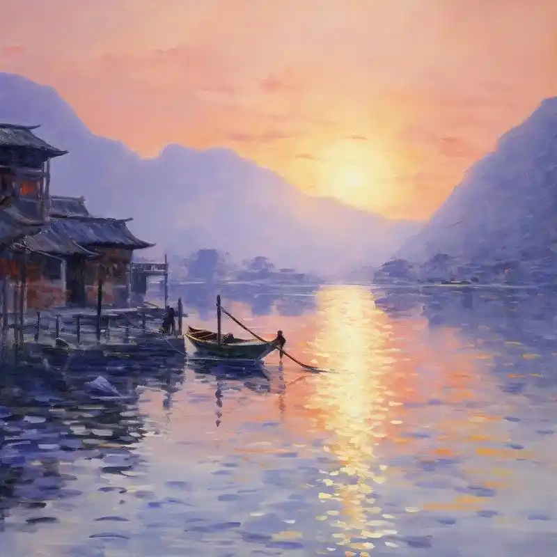 印象派 油画——江南水乡.#唯美意境 #印象派 #油画#江南 - 抖音