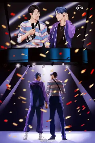 肖战王一博 修图见logo 图片来自微博