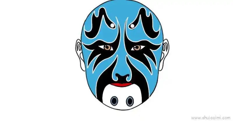 京剧人物简笔画儿童脸谱