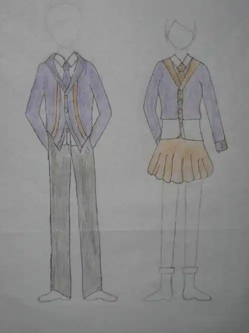 校服简笔画 学生校服简笔画