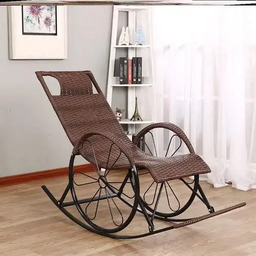 新品休闲椅老人家夏季老人椅摇椅家用懒人客厅带扶手椅子单人逍遥