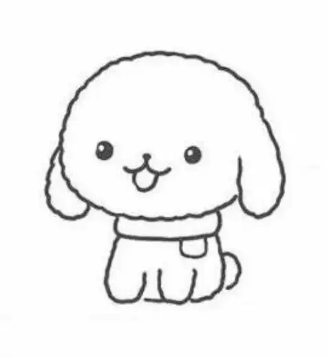 可爱卡通小狗头像简笔画可爱