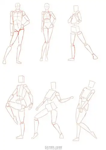 作业:如何学画板绘动漫人物之人体临摹画法与训练技巧 - 黑米萨玛