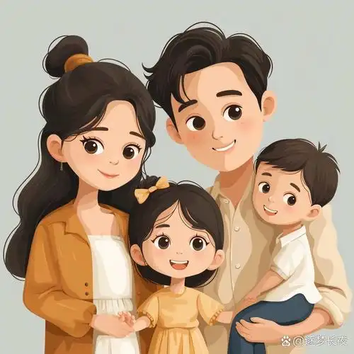 亲子头像 | 一家四口儿女双全  亲子头像,一家四口儿女双全全家福