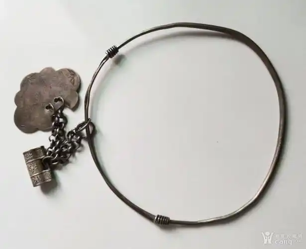 民国老银项圈锁银饰