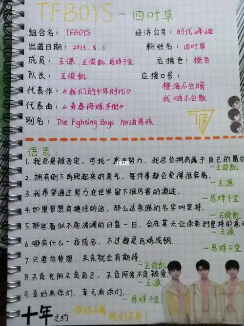 新的tfboys手账来了_tfboys_手帐_螃蟹_汤圆_tfboys_兴趣爱好_文具手