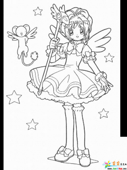 绘画巴动画片啦啦小魔仙之梦幻旋律中的凌美琪简笔画