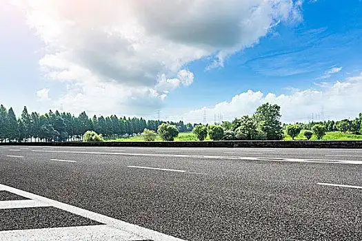 夏季,乡村,沥青路,绿树,自然,景观