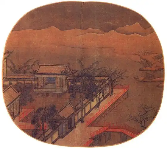 宋画-庭园雪霁图