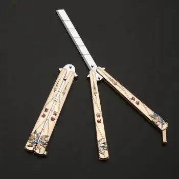 蝴蝶刀折叠刀未开刃玩具儿童练习刺客伍六七斗罗大陆魔刀千刃王者 佛