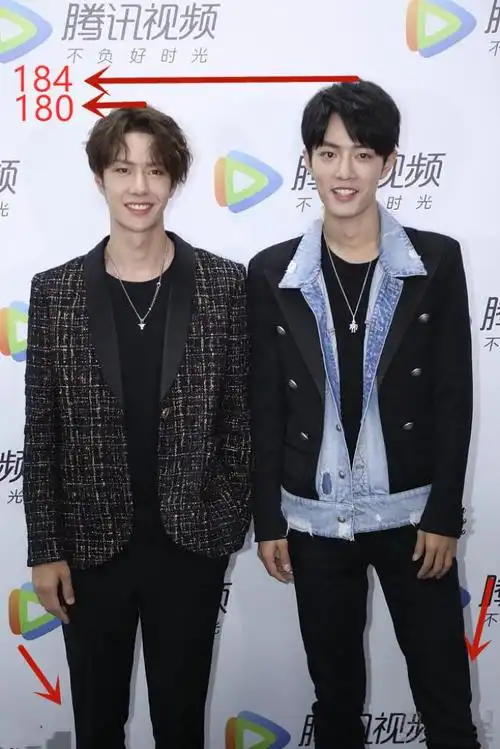 王一博多高真实身高肖战184王一博180