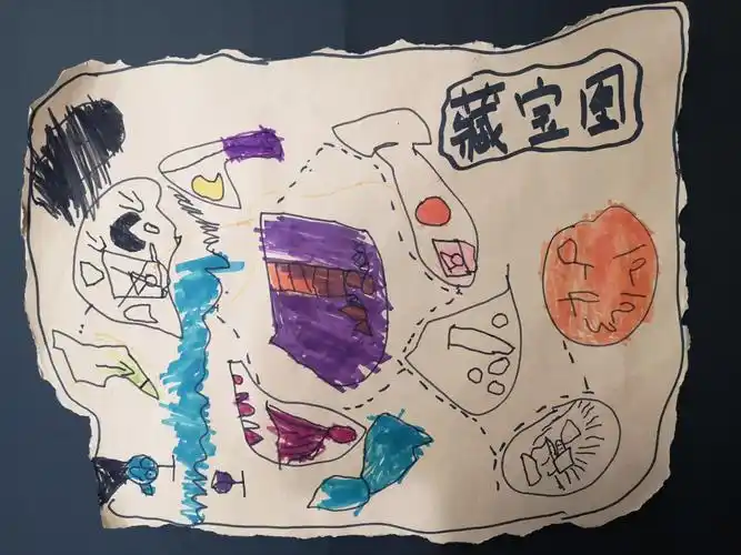 和园校区周六下午1妙想班学生作品《藏宝图》