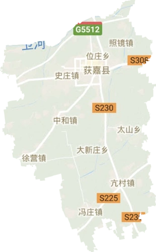 获嘉县高清地形地图