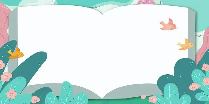 家长会说课开学校小清新边框背景家长会说课开学卡通边框