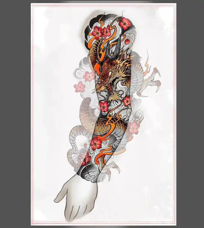 花臂手稿分享.#纹身手稿  #宫刺青 #纹身图案手稿 - 抖音