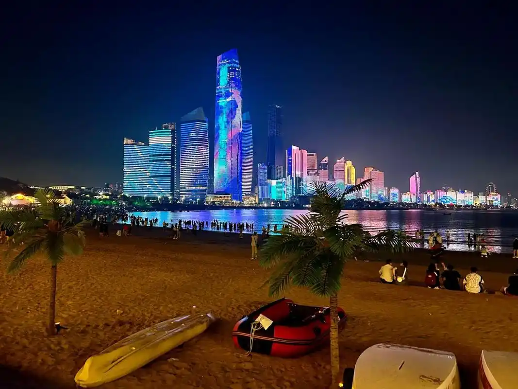 青岛旅游篇 第三海水浴场 灯光秀 拍摄于6.