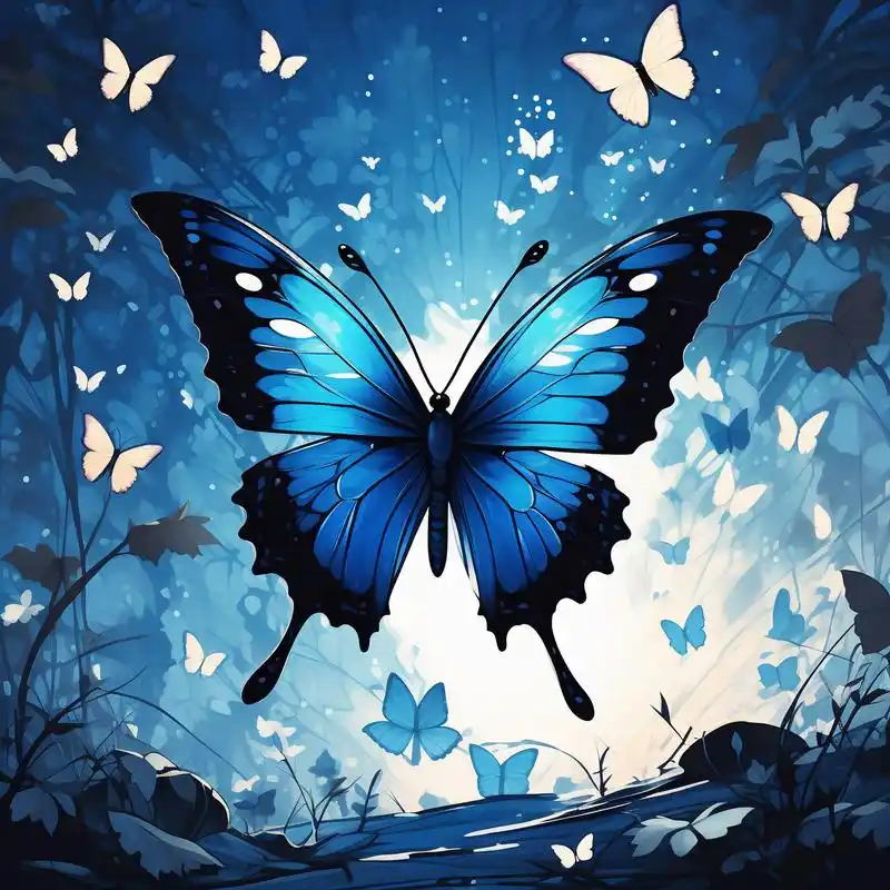 03蓝色蝴蝶,梦幻头像97 想寻找一款独特且梦幻的头像吗?