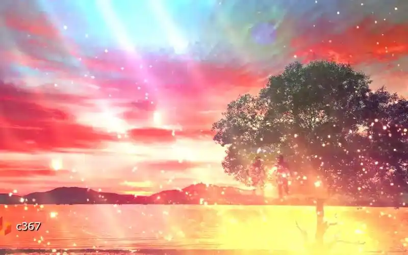 c367夕阳红 歌曲演唱舞台led大屏幕背景视频素材