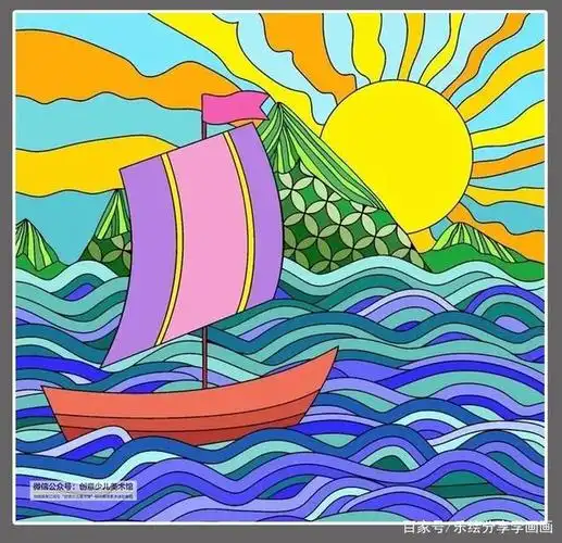 绘画参考素材|丰富的线条 浓郁的色彩——海洋主题装饰画太漂亮啦!