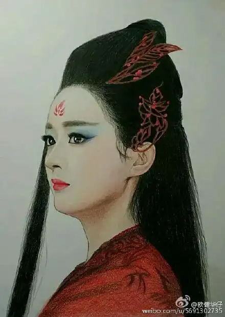 花千骨素描绘画图.