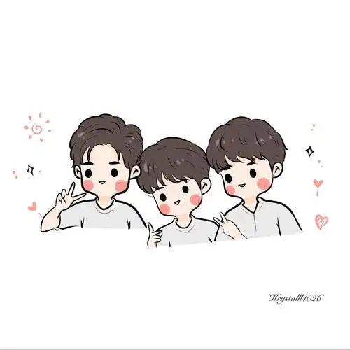 [tfboys][分享]190405 剪刀手组合tfboys,饭绘可爱图片祝友谊地久天长