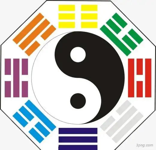 太极八卦星占卜png素材透明免抠图片-装饰效果