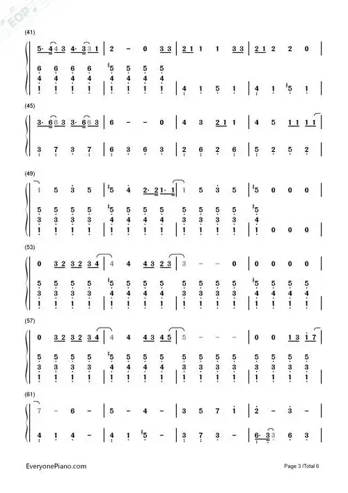 你下来吧-jellyfish家族圣诞歌曲双手简谱预览3