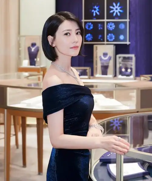 高圆圆身着jefen by frankie高定礼服亮相,化身优雅暗夜女神