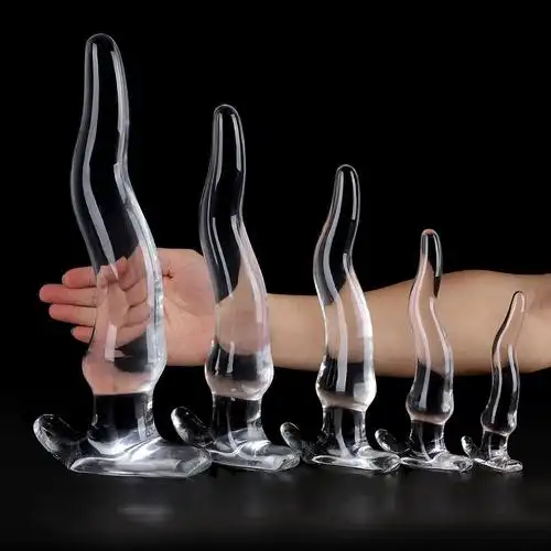 tpe透明手指肛塞男女用水晶阳具成人后庭g点按摩自慰器情趣性玩具