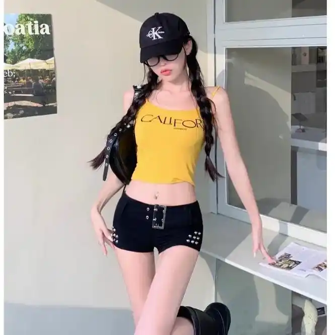 低腰紧身牛仔短裤女夏季新款外穿a字辣妹显瘦修身性感蹦迪热裤子 - 抖