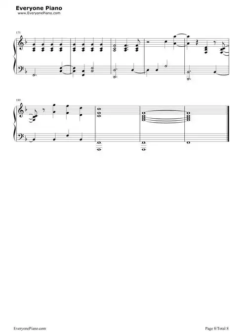 the scientist-coldplay五线谱预览8