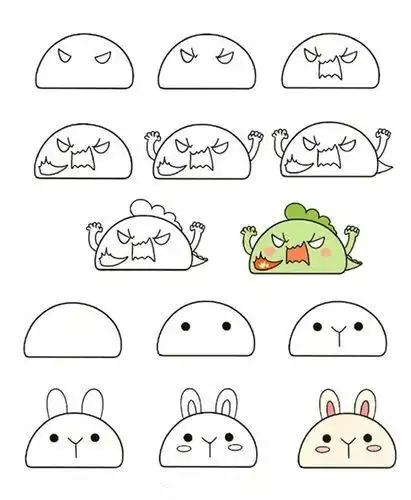 基本小图形简笔画 简笔画图片大全-普车都