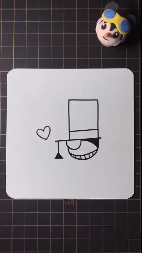 简笔画#怪盗基德简笔画,"怪盗基德"是你喜欢的动漫人物吗?-度小视