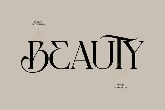 高级感衬线广告英文字体-baket fashion