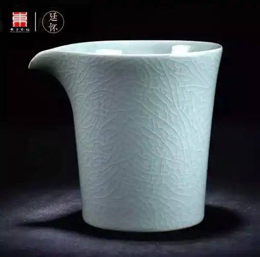 原产地汝瓷廷怀汝窑功夫茶具公道杯茶海分茶器玛瑙釉蝉翼纹开片