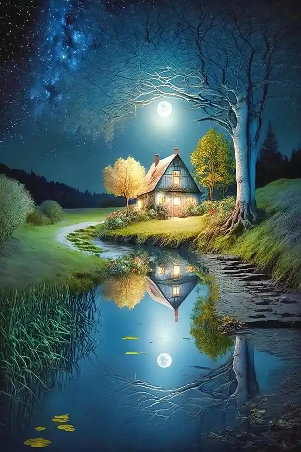 ai绘画:美轮美奂的景色,宛若仙境