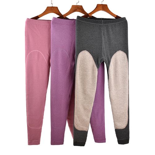 德绒磨毛秋裤女内穿单件薄绒修身棉毛裤线裤加长保暖打底裤豆沙红xl