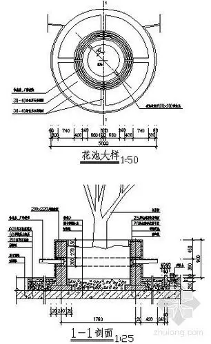 圆形树池详图-园林景观节点详图-筑龙园林景观论坛