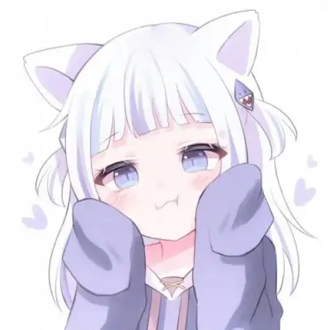 二次元动漫头像女可爱呆萌梦幻蓝色系2021最新