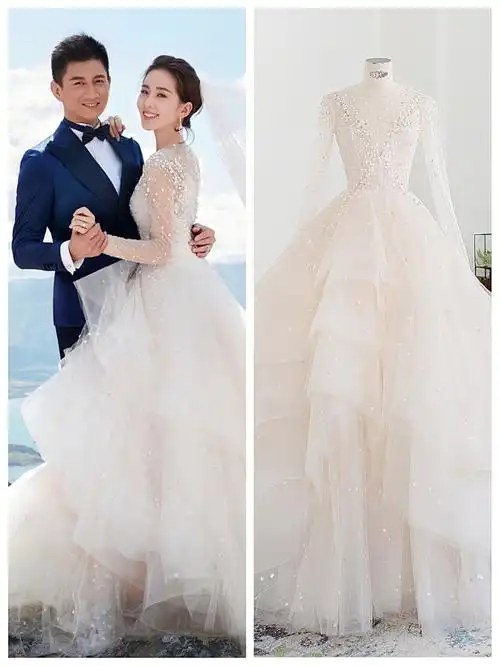 刘诗诗的婚纱自带光环