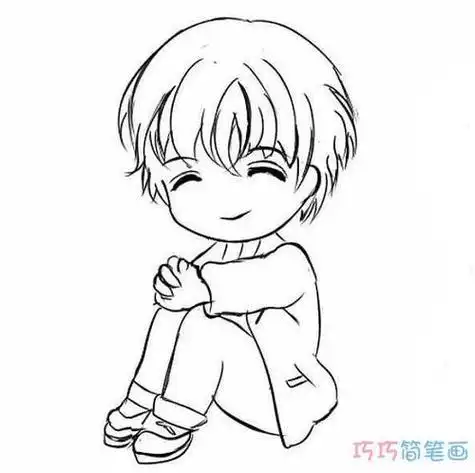 小男孩旳简笔画